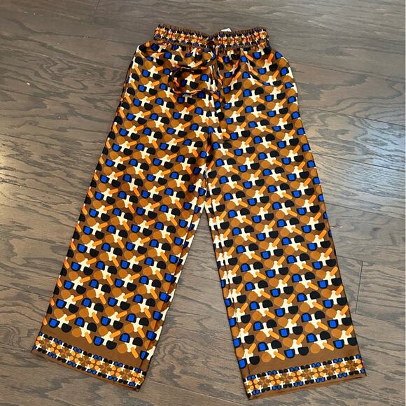 Zara Vibrant Pajama Style Drawstring Elastic Waist Pants Size XS - Picture 1 of 10